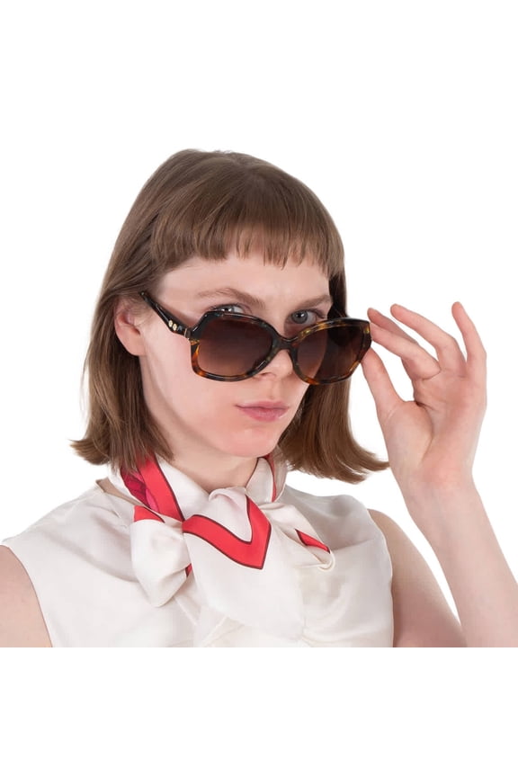 Brown Gradient Butterfly Ladies Sunglasses HC8410U 584474 56