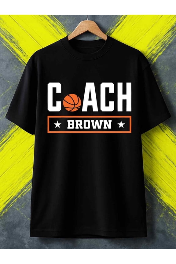 Coach Brown Tee men Exercise 180G 100% Cotton black Running gym Fashion Unisex Shirt Printed tshirts Unique Design Unisex Shirt Cotton tshirts Vintage Unisex Shirt Cotton tshirts