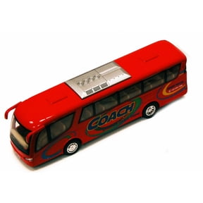 Coach Bus, Red - Kinsmart 7101D - 7" Diecast Model Toy Car (Brand New, but NOT IN BOX)
