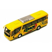 Coach Bus, Yellow - Kinsmart 7101D - 7" Diecast Model Toy Car Brand New, but NOT IN BOX