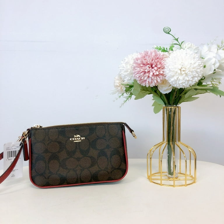 Coach Brown Signature Coated Canvas and Leather Mini Ruby