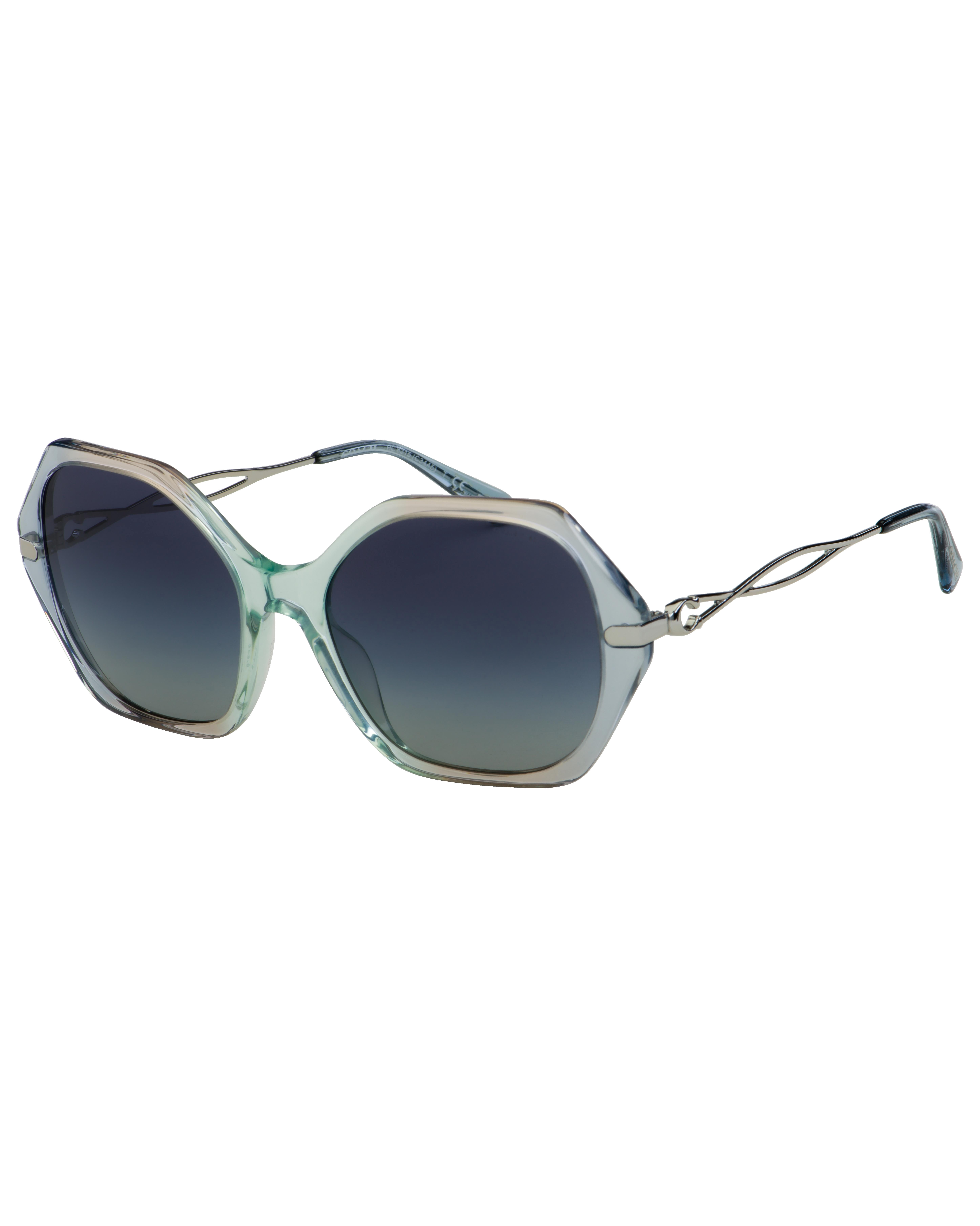 Coach Blue Transparent Women\'s Sunglasses Coach Blue Cat Eye Ladies Sunglasses HC8362U 574080 57  main image 4