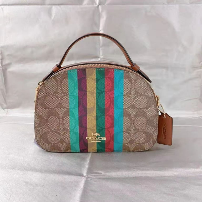 Coach C5642 Serena Satchel In Signature Canvas With Stripe In