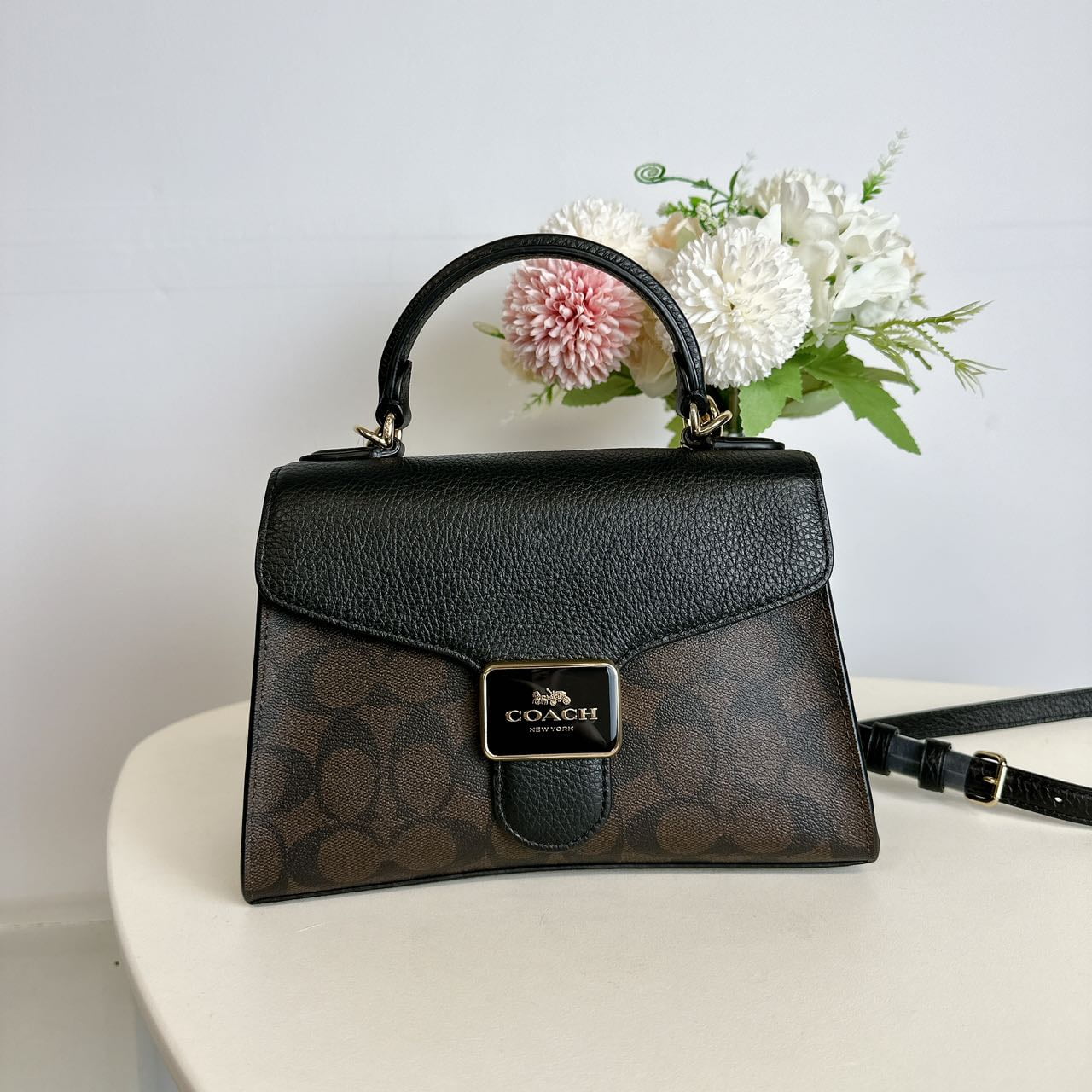 Coach satchel in signature canvas hotsell