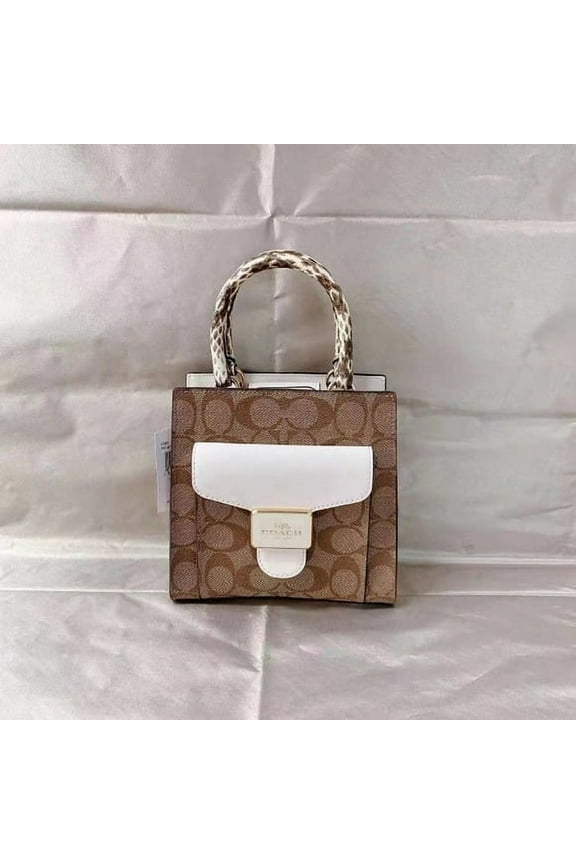 C7227 Mini Pepper Crossbody In Signature Canvas In Light Khaki Chalk Multi