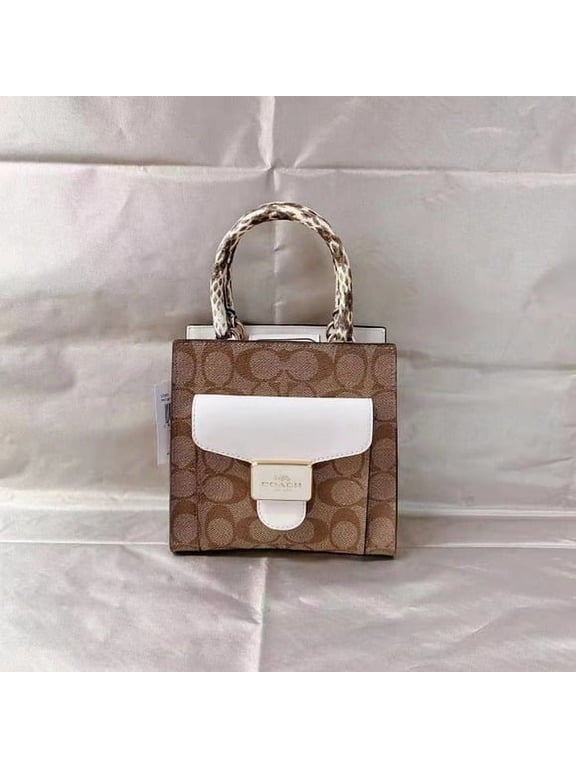 C7227 Mini Pepper Crossbody In Signature Canvas In Light Khaki Chalk Multi