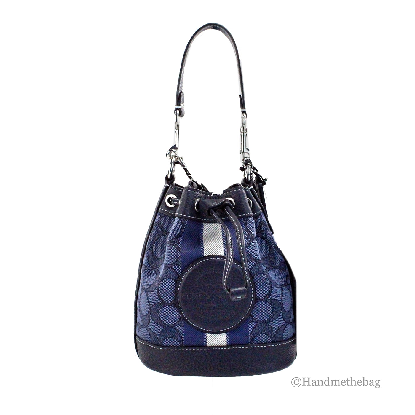 Coach (C8322) Dempsey Mini Denim Navy Jacquard Canvas Patch