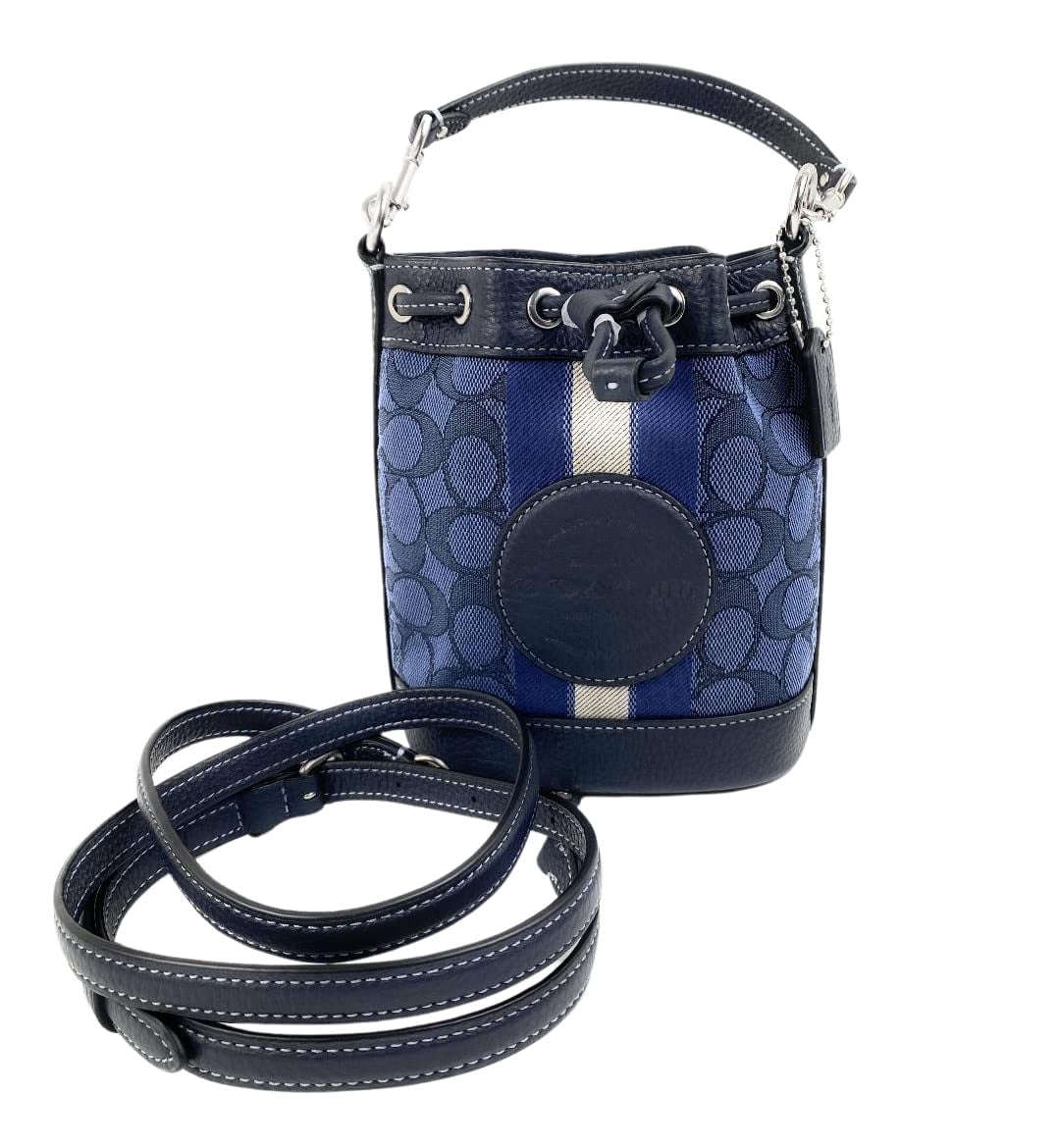 Coach (C8322) Dempsey Mini Denim Navy Jacquard Canvas Patch