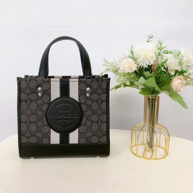 Coach Dempsey Tote 22 in Signature Jacquard with Stripe Patch