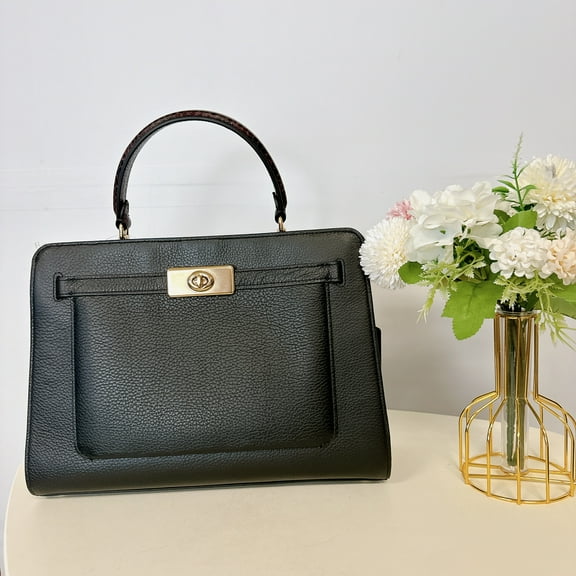 Coach C8687 Mini Lane Top Handle In Gold/Black Multi