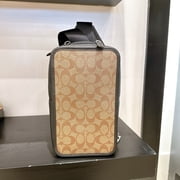 Coach C9865 Sullivan Pack In Blocked Signature Canvas IN Khaki Charcoal