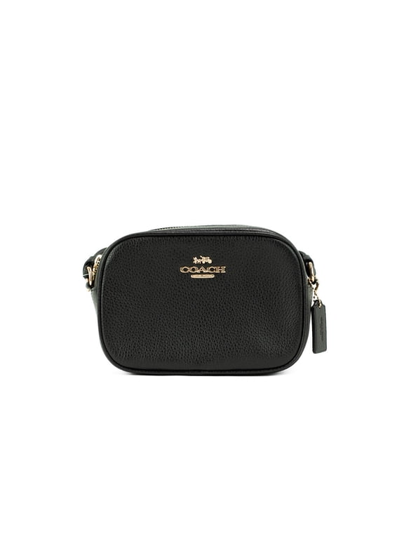 (CA069) Jamie Mini Black Pebbled Leather Camera Crossbody Handbag