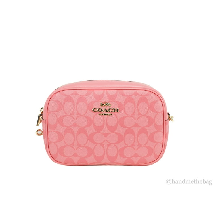 Designer Coach Jamie Medium Crossbody Handbag in Pink Lemonade Canvas CA169 Walmart