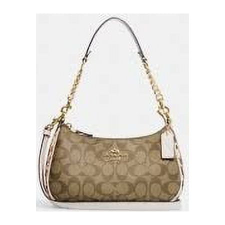 Coach Signature Canvas Teri Shoulder Bag GoldKhaki Comoros Ubuy