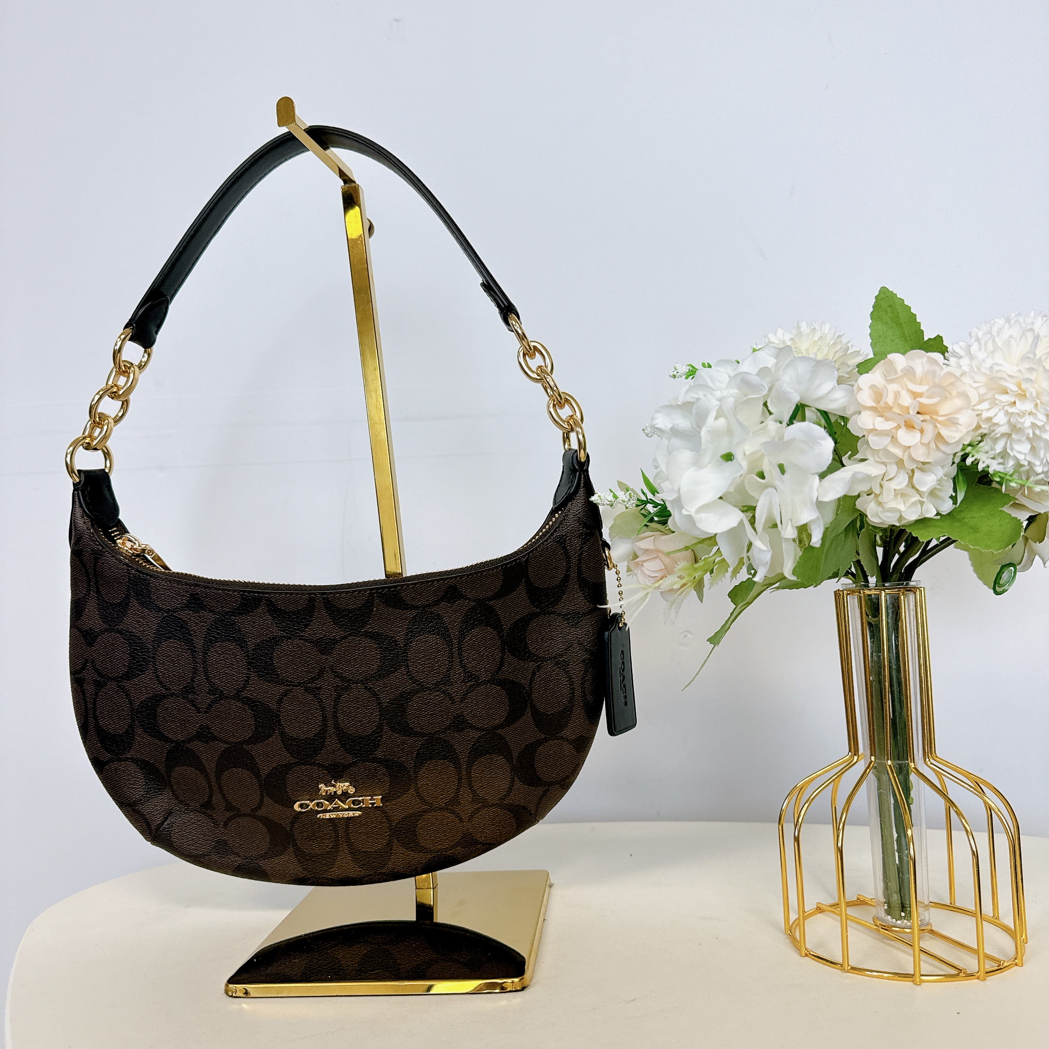 Coach Women's Signature Coated Canvas & Smooth Leather Solid