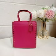 Coach CE729 Mini Cashin Tote With Crystal Rivets IN Mei red