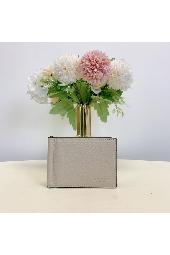 CH090 Slim Money Clip Billfold Wallet In white Man