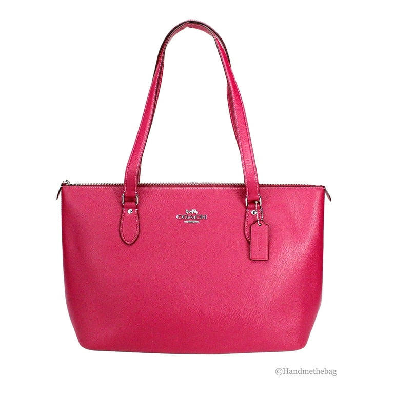 Coach (CH285) Gallery Bright Violet Crossgrain Leather Tote Coach (CH285) Gallery Bright Violet Crossgrain Leather Tote