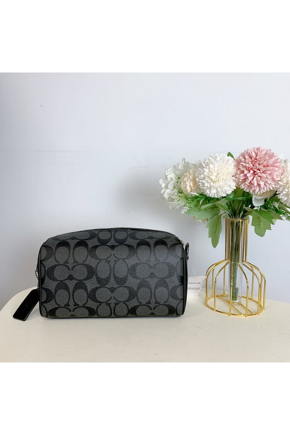 CJ674 Axel Crossbody In Signature Canvas IN Charcoal