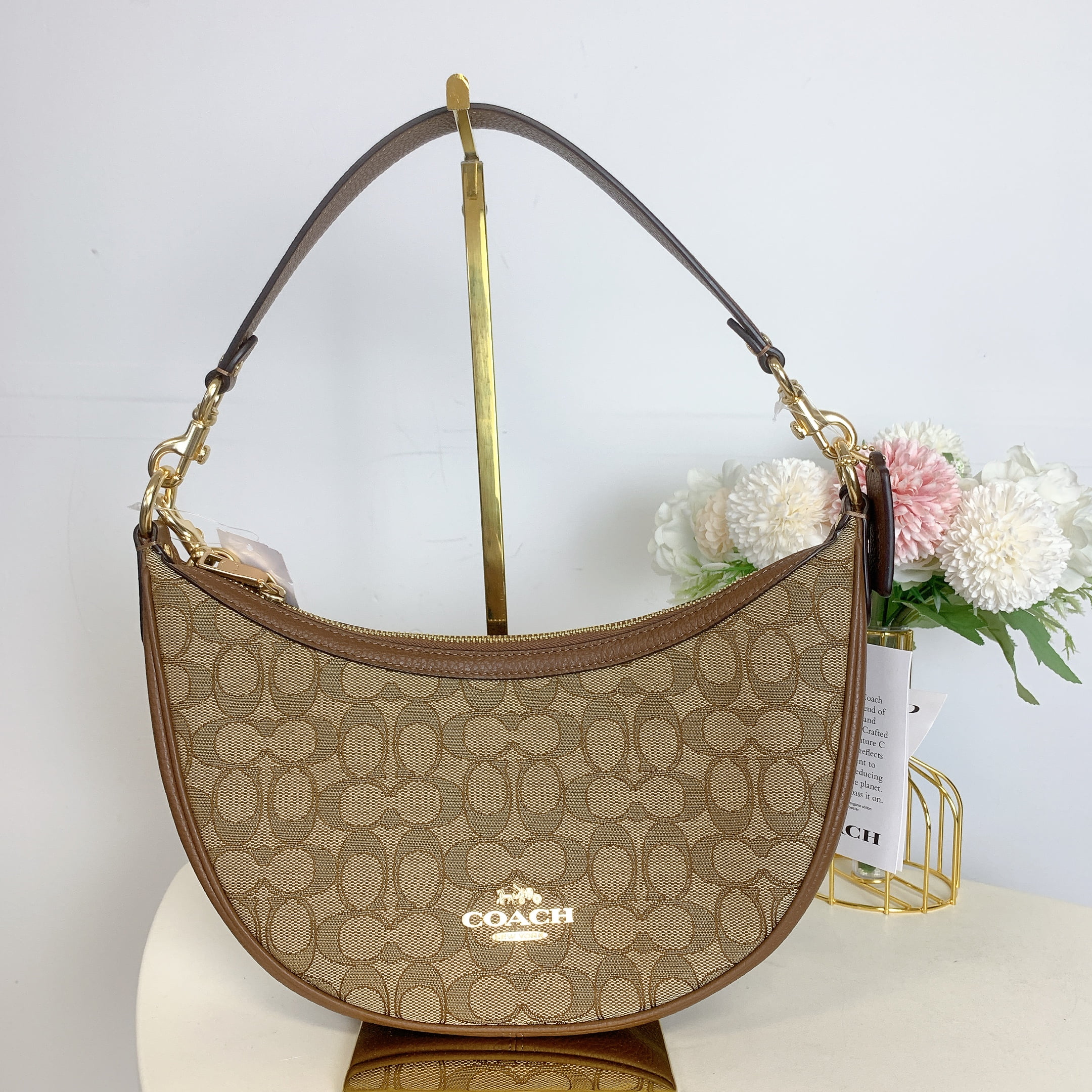 Coach CO997 Aria Shoulder Bag In Signature Jacquard Barbados Ubuy
