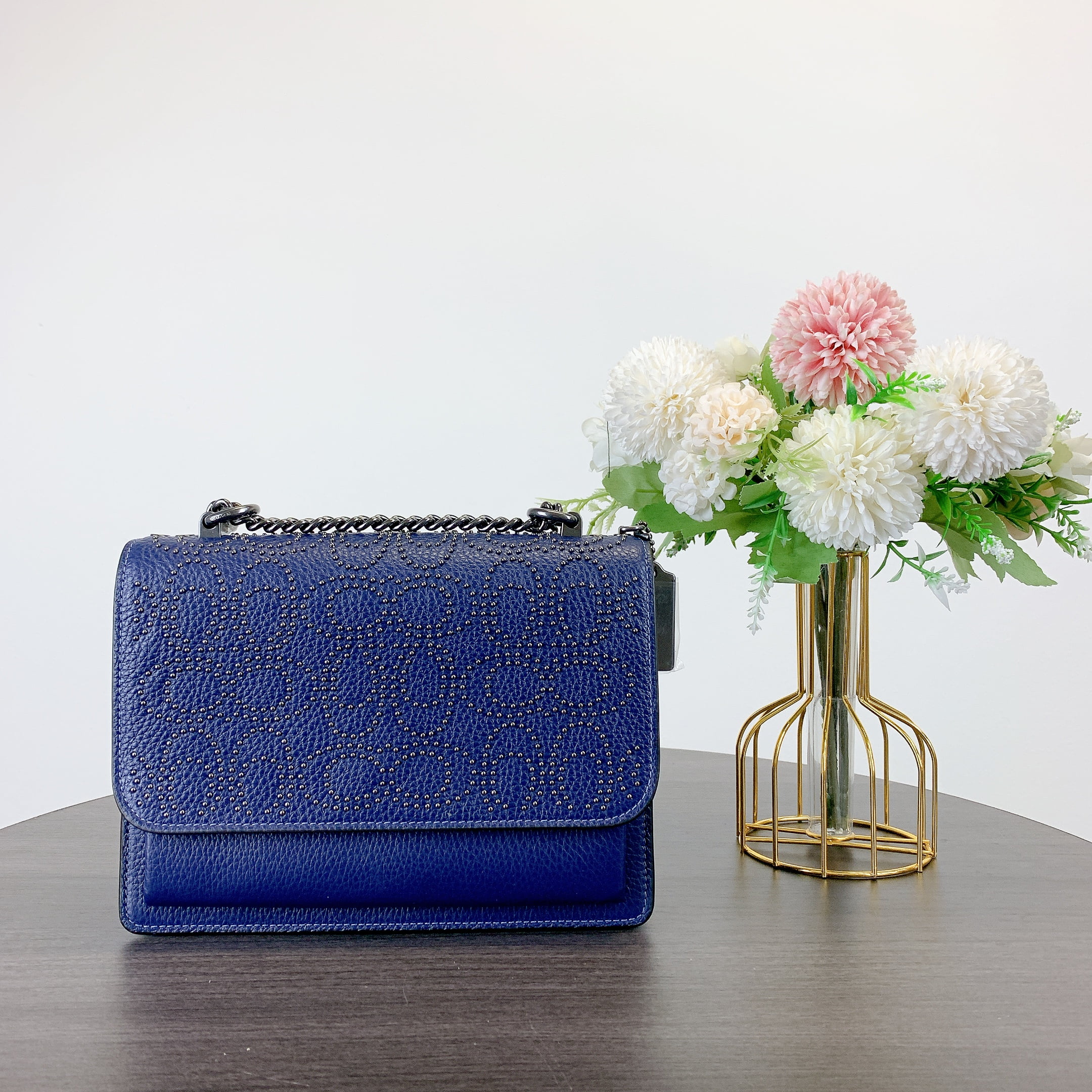 Coach CX260 Klare Crossbody Bag With Signature Rivets IN TRUE NAVY