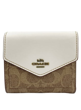 Coach Brown & Iris Color Block Signature Canvas Small Trifold Wallet, Best  Price and Reviews