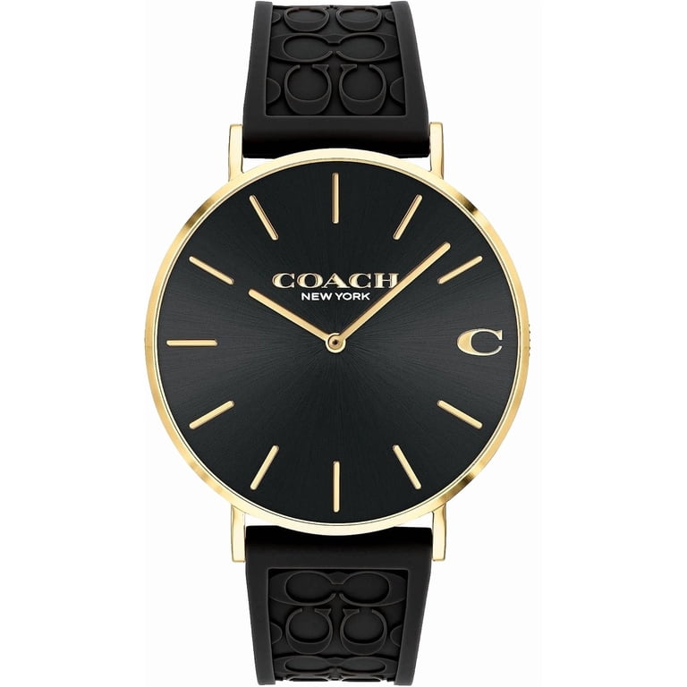 Coach Charles 14602633 Black Dial Black Silicone Strap 41MM  display picture 2
