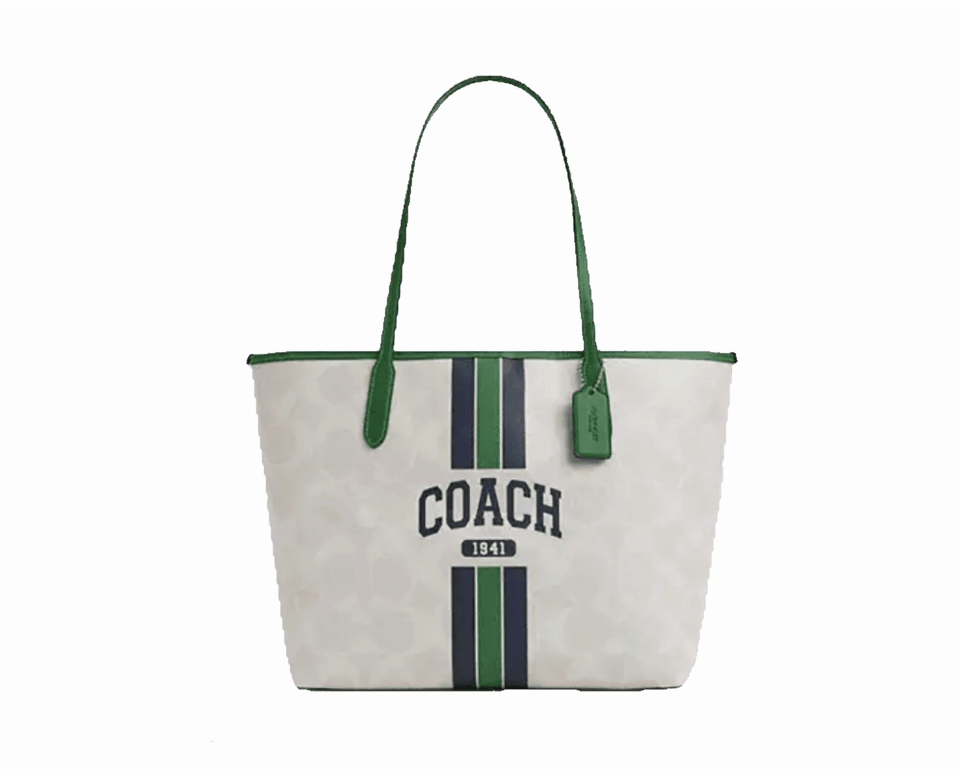 Coach City Tote Bag In Signature Canvas With Coach Graphic 