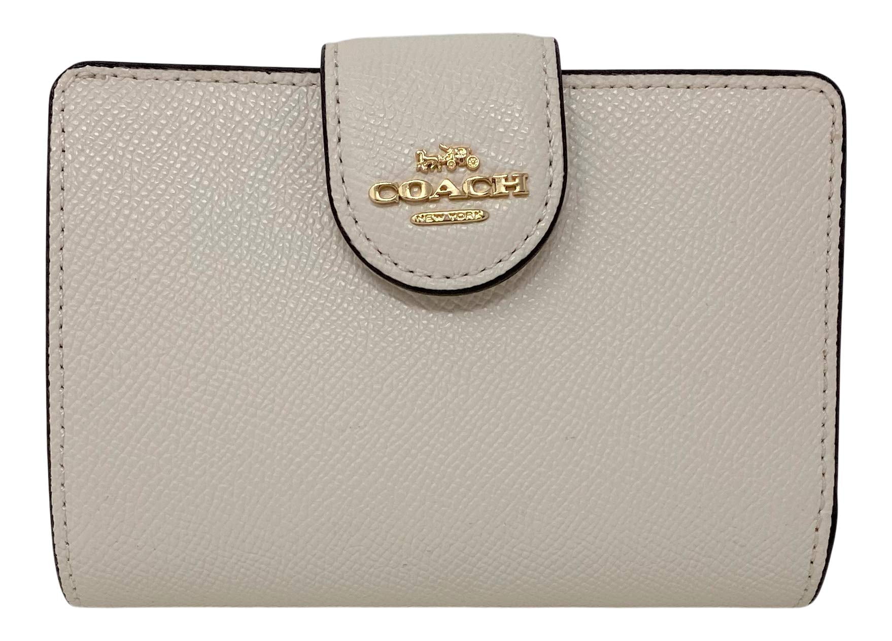 Coach Crossgrain Leather Medium Corner Zip Wallet Chalk Style No. 6390 Walmart
