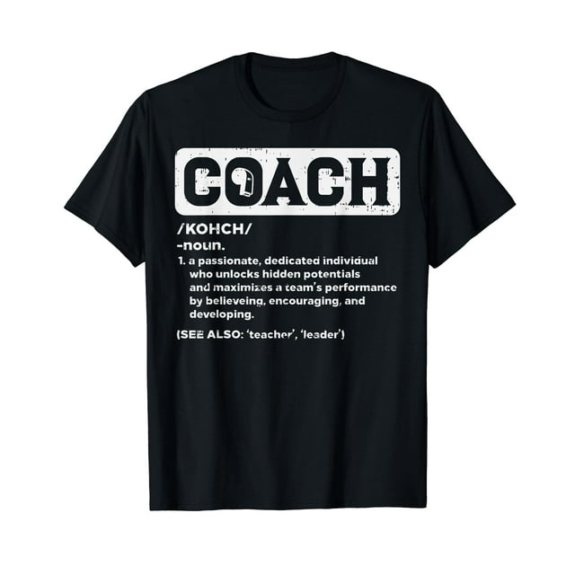Coach Definition Football Gridiron Teacher Trainer Gift TShirt