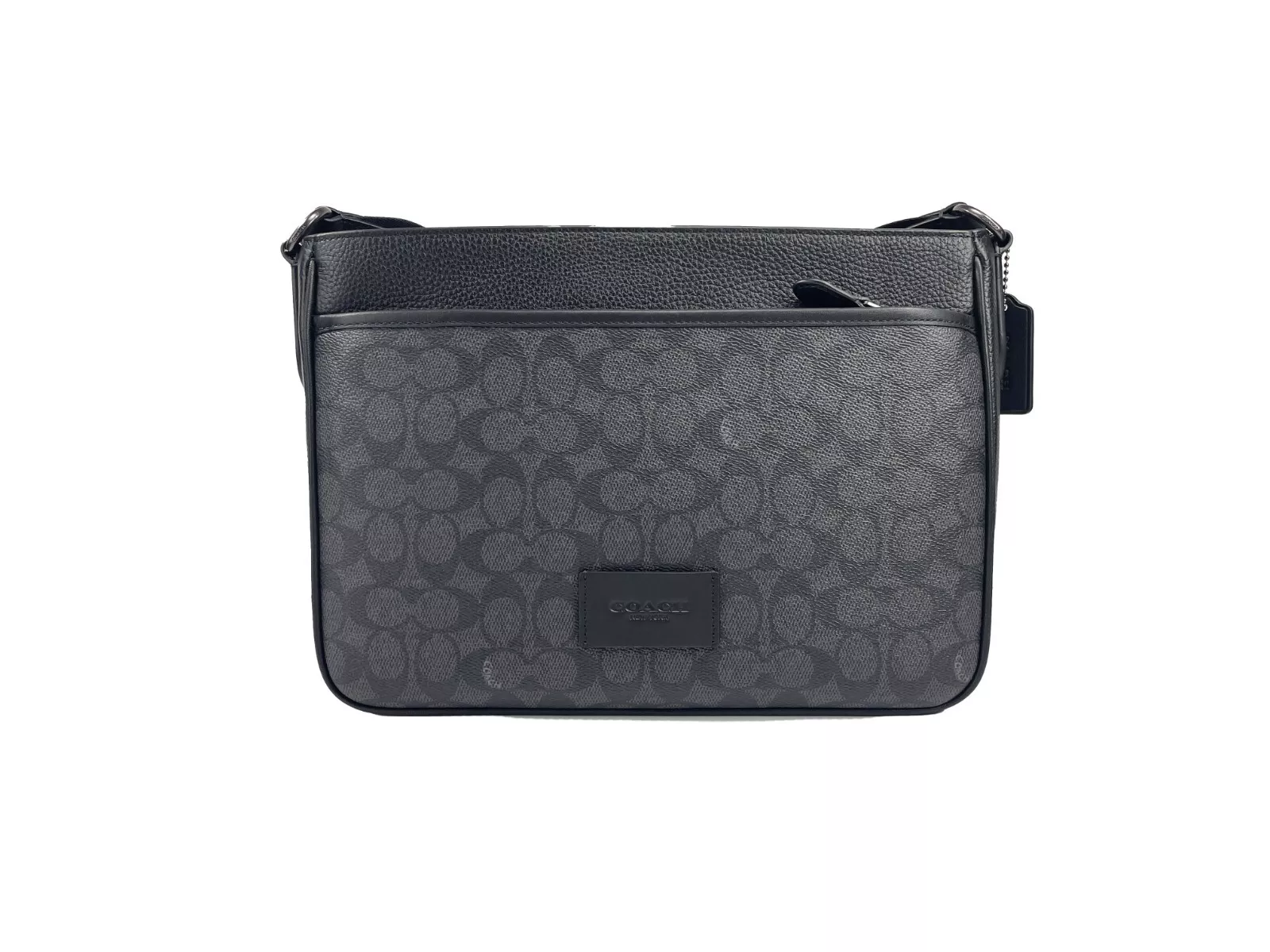 Coach District Crossbody Bag Signature Canvas (Charcoal