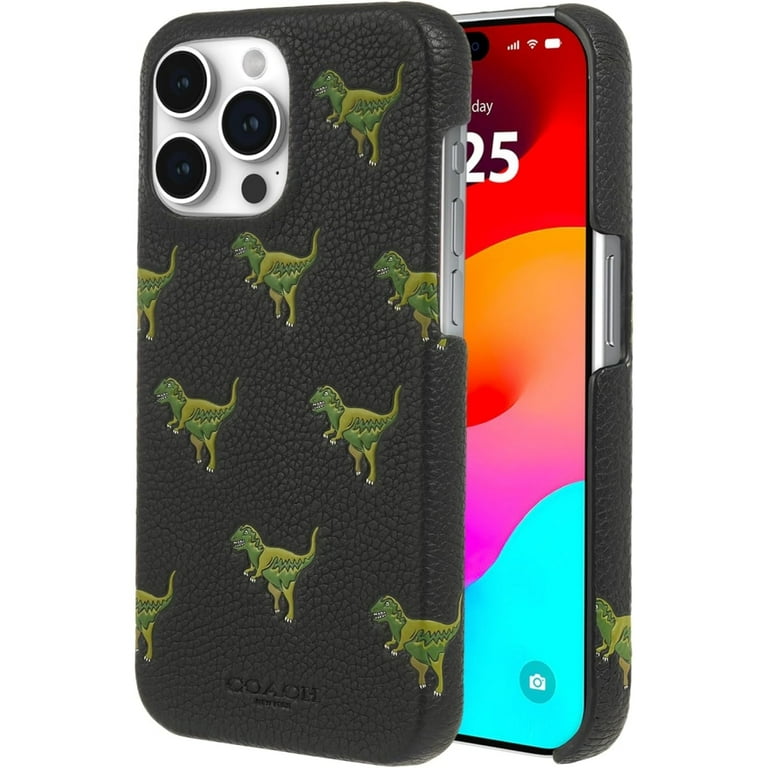 COACH おしゃれ Repeat Rexy iPhone15 シリーズ スマホカバー Coach Ebossed Pebbled Leather Slim Wrap iPhone 15/14/13 Case
