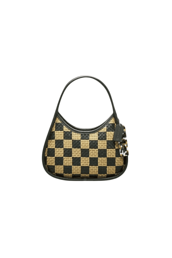 Ergo Bag With Woven Checkerboard In Repurposed Leather
