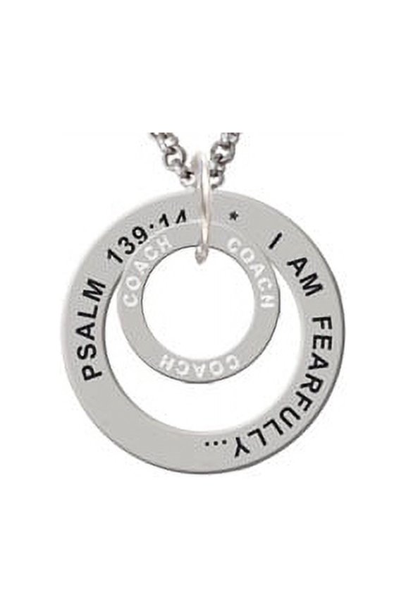 Coach Eternity Ring Psalm 139:14 Affirmation Ring Necklace