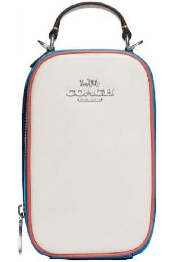 Eva Phone Crossbody In Signature Canvas (SV/Chalk/Racer Blue Multi)