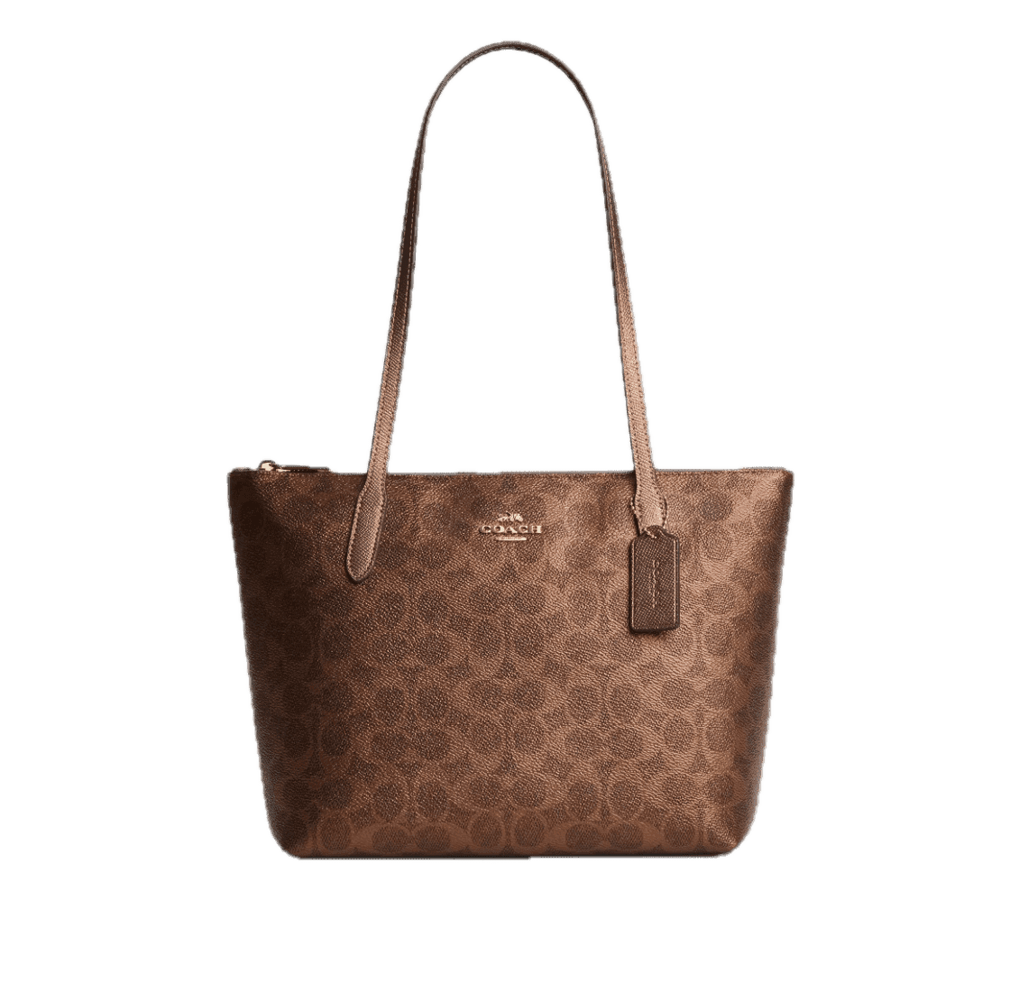 バッグ COACH HandBag ToteBag Signature Leather Coach-Fiona-Zip-Tote-Bag-In-
