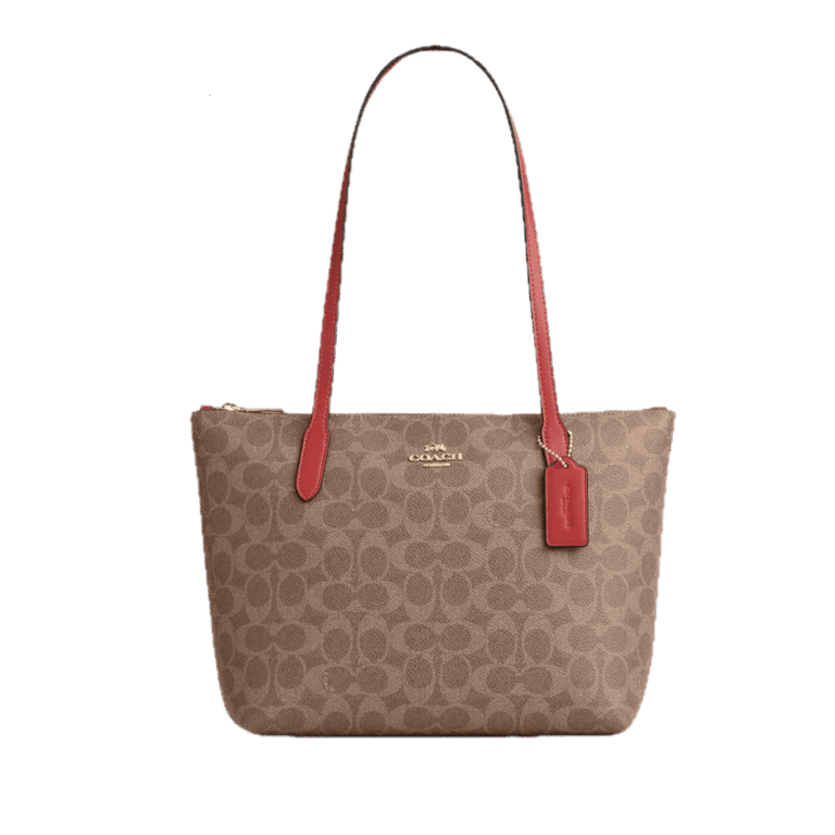 Coach Fiona Zip Tote Bag In Signature Canvas - Walmart.com