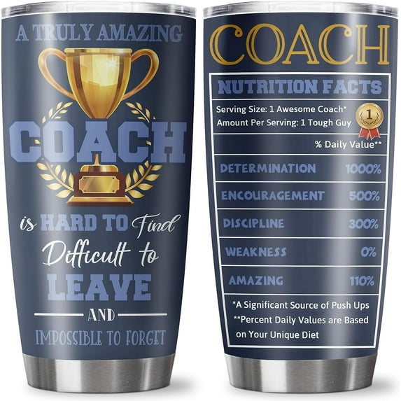 Coach Gifts Tumbler 20oz - Soccer Coach Gifts - Best Coach Gifts Ideas - Coach Gifts For Men Women - Cheer Coach Gift - Football Coach Gifts Cup - Basketball Coach Gifts Tumbler - Coach Gift