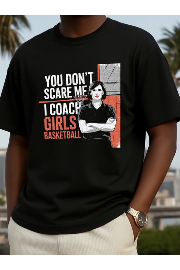 Coach Girls Basketball for men Exercise 180G 100% Cotton black gym Running Fashion Unisex Shirt Graphic tshirts Trendy Unisex Shirt Cotton tshirts Retro Unisex Shirt Cotton tshirts