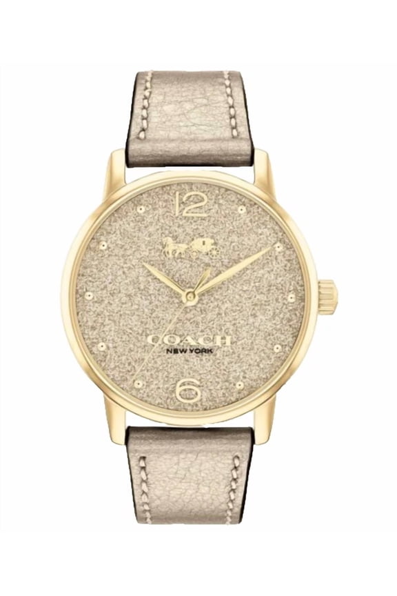 Grand 14504432 Gold Logo Dial Leather Strap 36MM Womens Watch