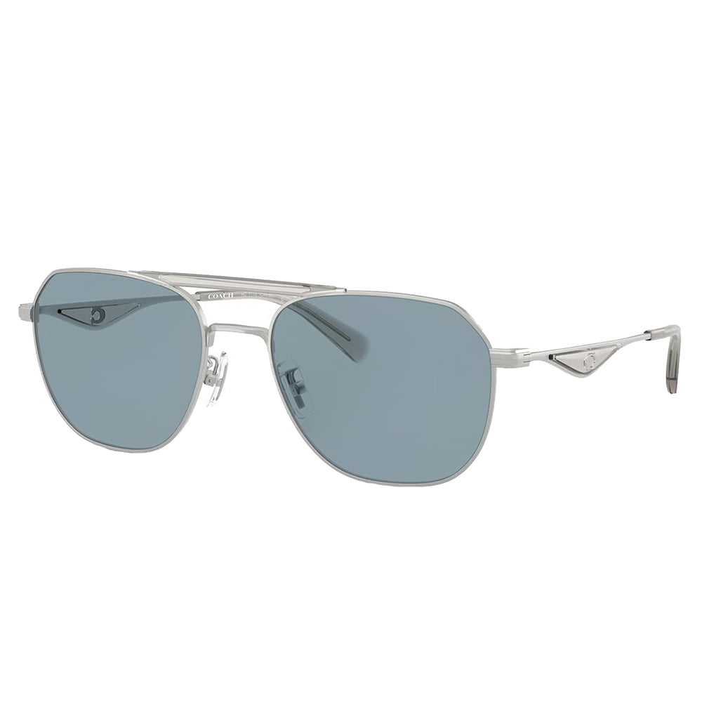 Coach HC 7178 Metal Unisex Pilot Sunglasses Satin Silver  display picture 3
