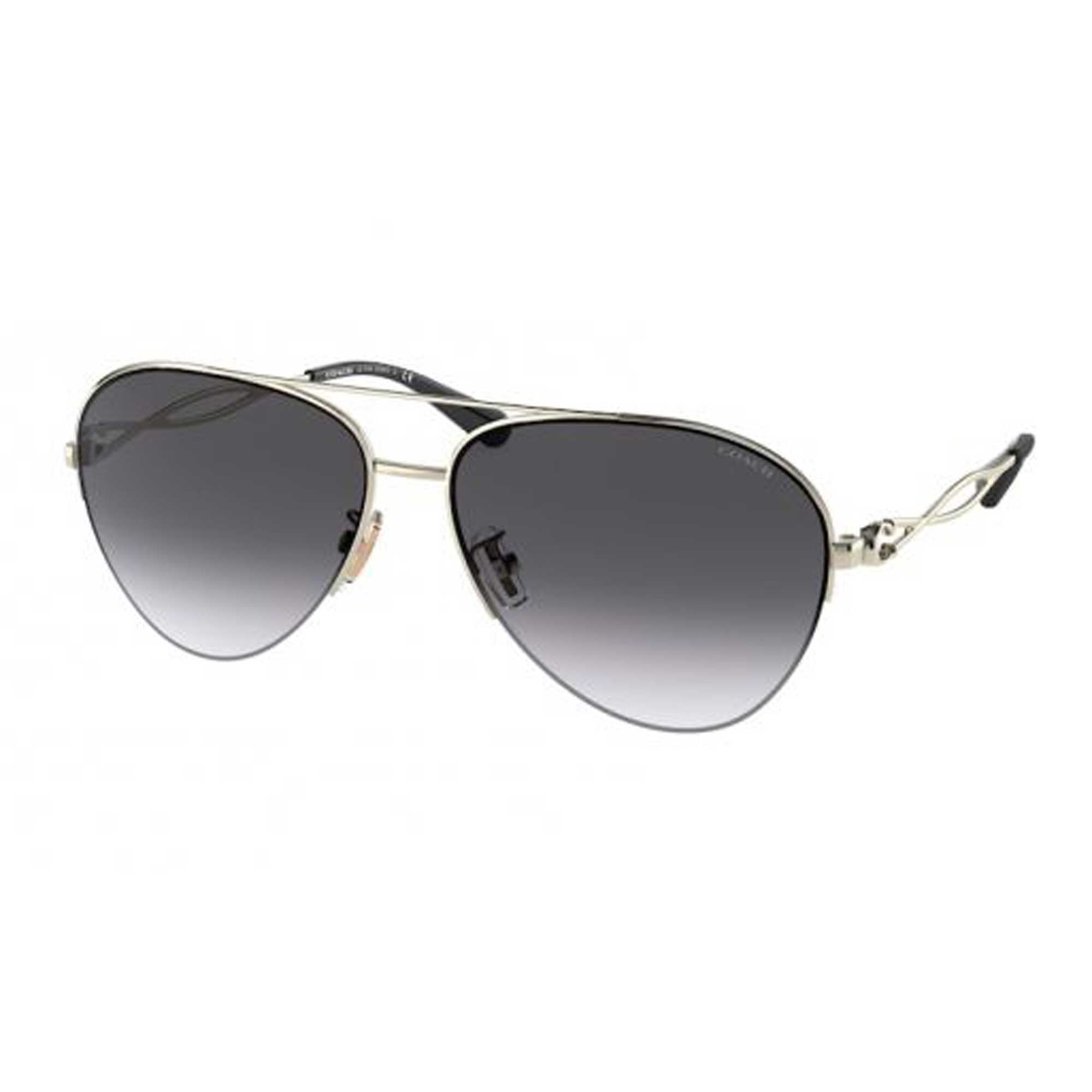 Black coach aviator sunglasses hotsell