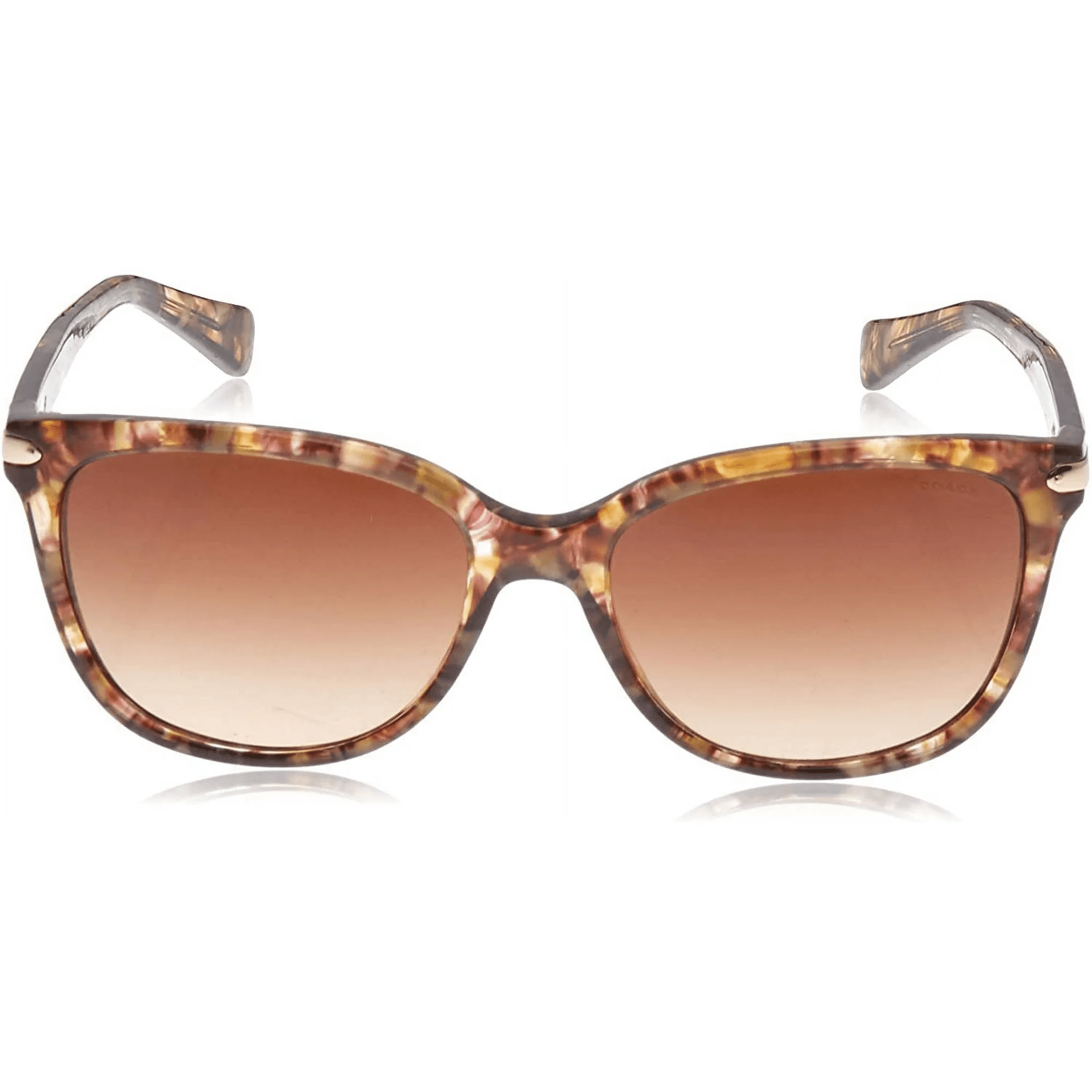 Coach L19 Plastic Womens Cat-Eye Sunglasses Confetti Light Brown 57mm Adult