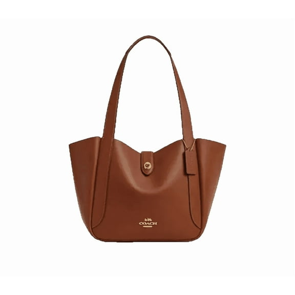 Coach Hadley Turnlock Tote In Tan