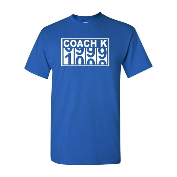 Coach K Speedometer 1000 Wins Basketball Adult T-Shirt Tee