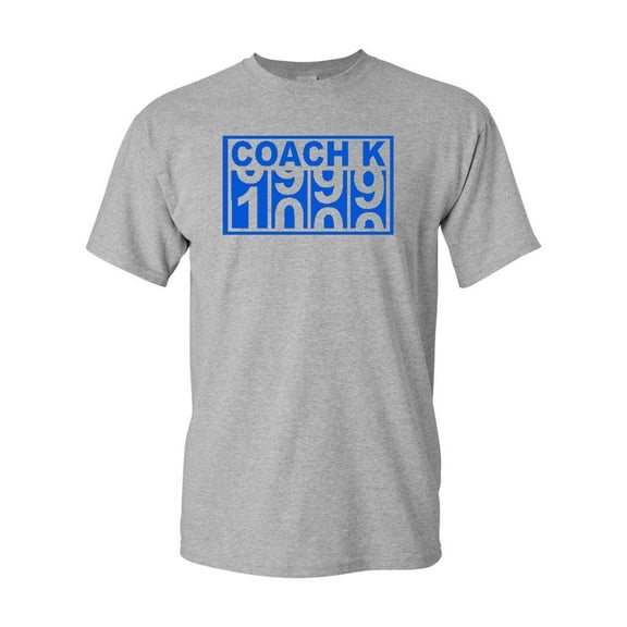Coach K Speedometer 1000 Wins Basketball Adult T-Shirt Tee