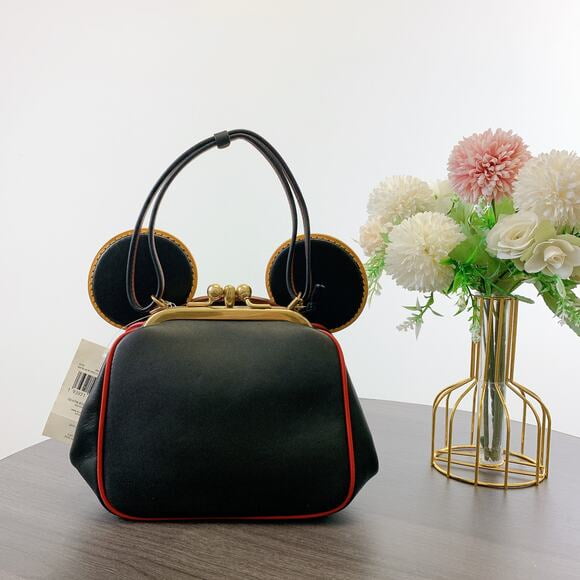Coach 4720 Disney Mickey Mouse X Keith Haring Kisslock Bag In Brass Black Multi Walmart