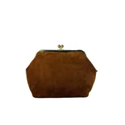 Coach Kisslock Frame 27 Suede Bag