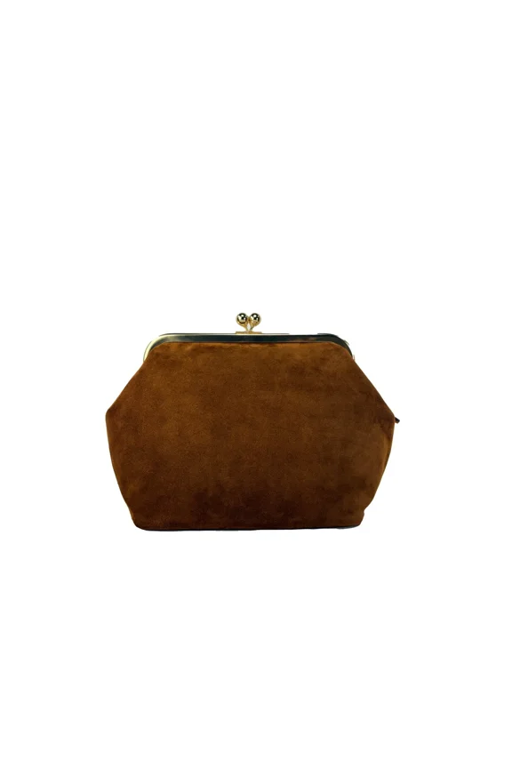 Kisslock Frame 27 Suede Bag