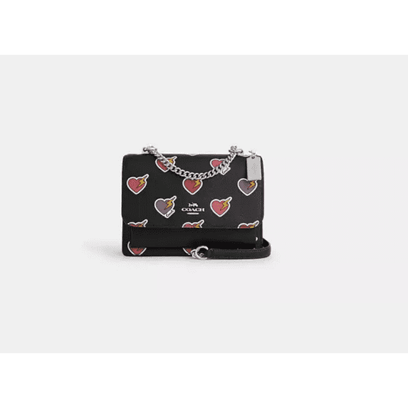 Coach Klare Crossbody Bag With Heart Bolt Print